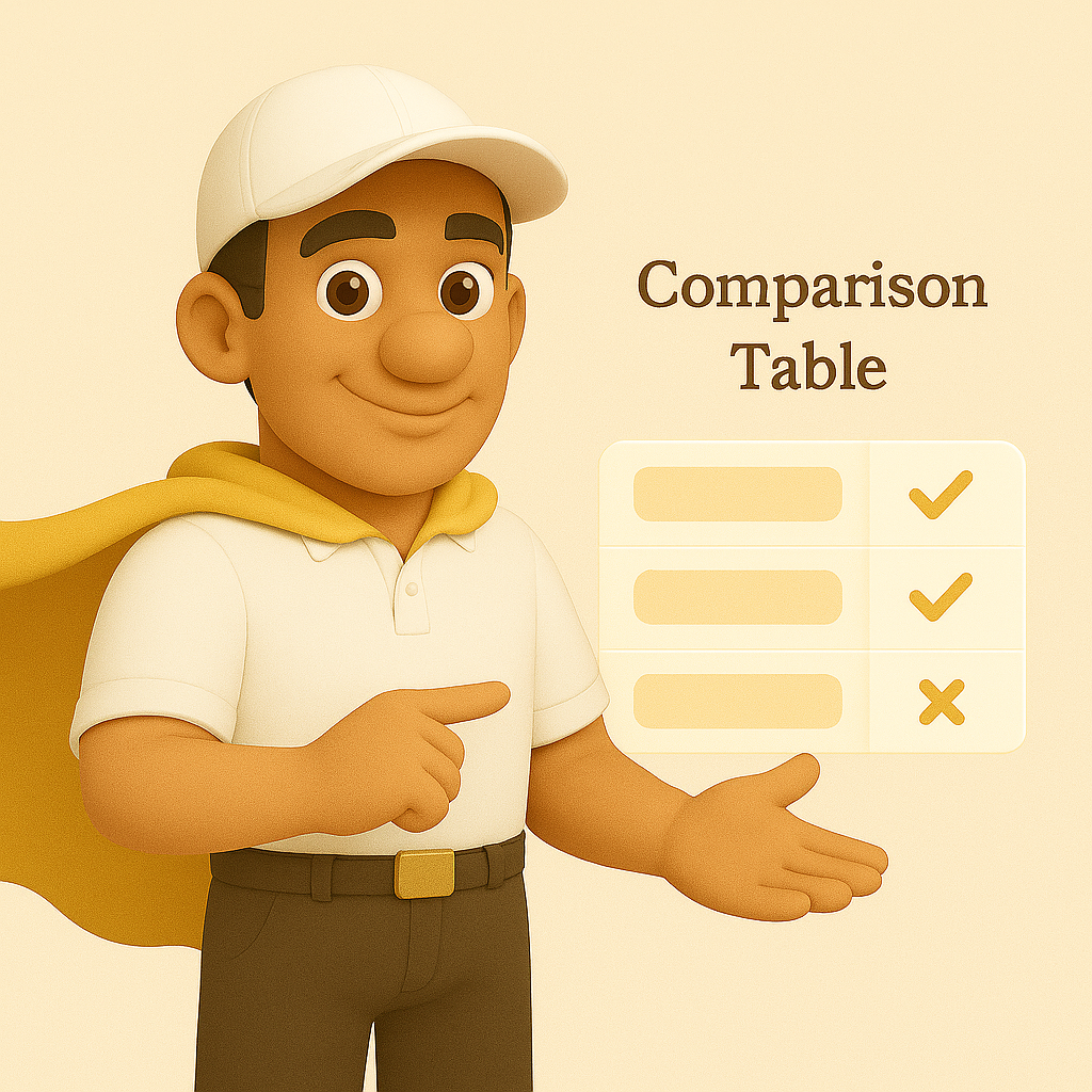 DevBoy Comparison Table Section – Premium Shopify UI Element