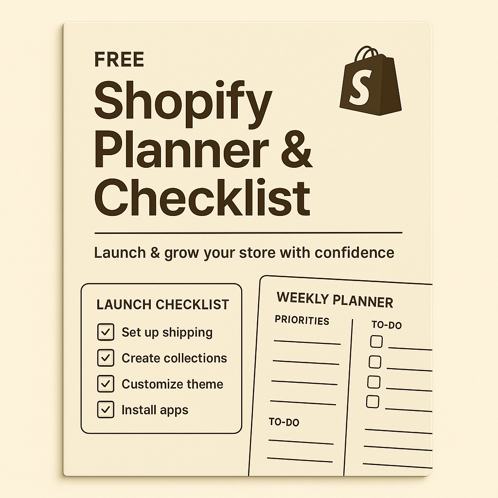 FREE Shopify Planner & Checklist